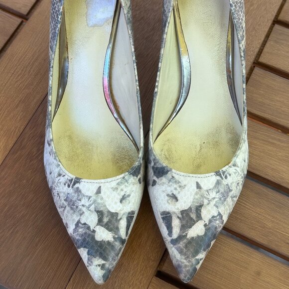 Sz 5.5M Nine West faux snake skin 2.5in heels - Picture 2 of 12